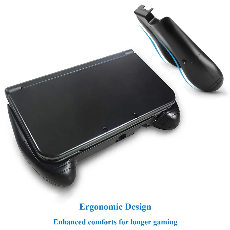 For New 3DS XL Hand Grip, Comfort Ergonomic Protective Cover with Kickstand, Anti-Slip Handle Case for Nintendo 3DS XL Console