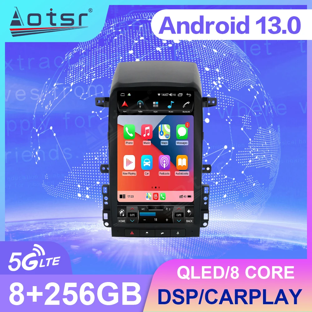 

13.6 Inch T-Style Screen Android 13 Car Radio For Chevrolet Captiva 2008 2009 2010 2011 2012 multimedia wireless Navi Carplay