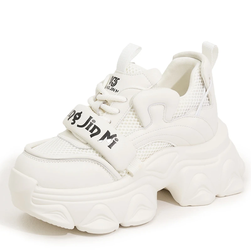 Autuspin Brand Design Ladies Sneakers 2024 Autumn Winter Fashion Air Mesh Women Leisure Shoes Genuine Leather Vulcanized Sneaker