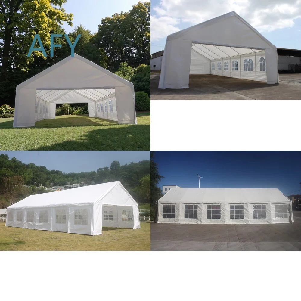 6Pack12mWeatherproofWaterproofPartyTent for Outdoor Weddings Corporate Events White Polyethylene Canopy Shelter forPay a deposit