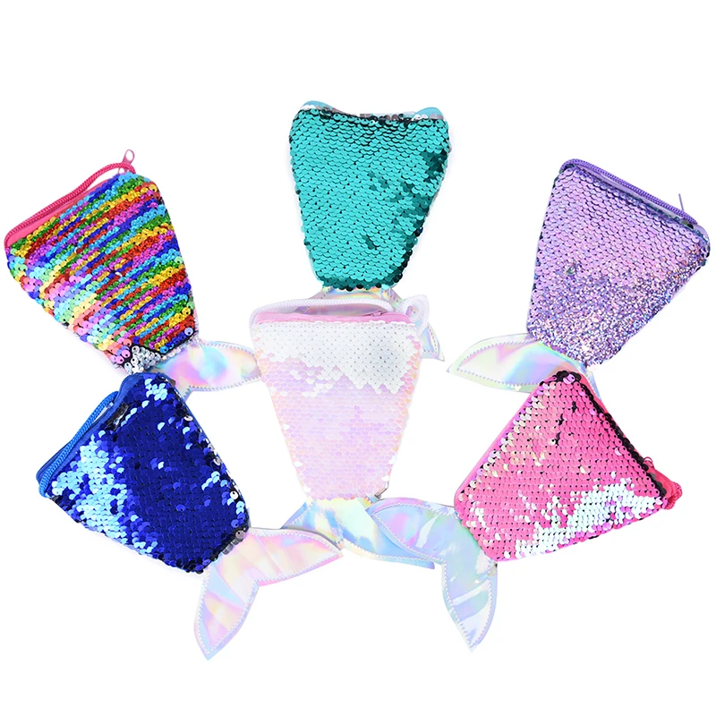 Mädchen Pailletten Meerjungfrau Schwanz Schulter Tasche Zipper Messenger Tasche Geldbörse Umhängetaschen Bling Karte Halter Brieftasche Für Kinder Geschenke – Detail 10