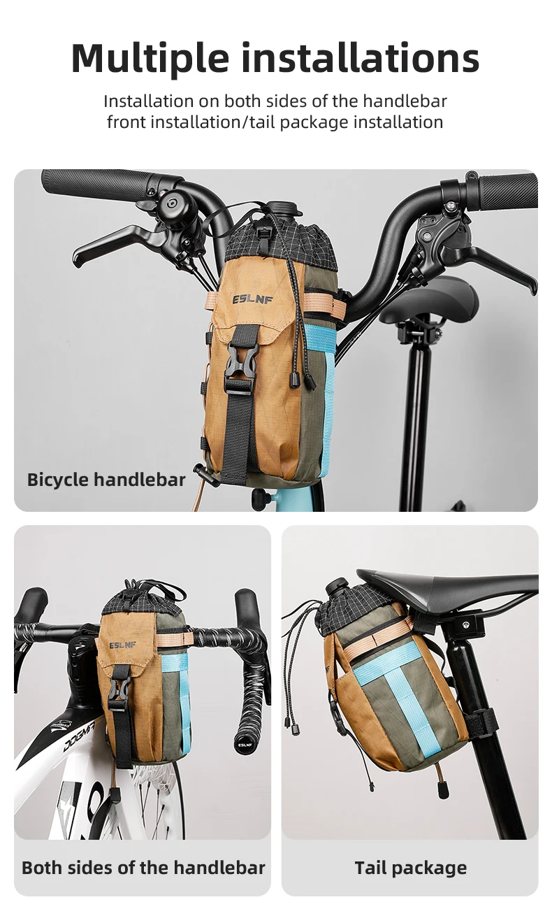 Regenfeste Retro-Fahrrad-Lenkertasche, wetterbeständige Fahrradtasche für Rennrad-Mountainbikes, Aufbewahrungstasche für Outdoor-Fahrradflaschen – Detail 8