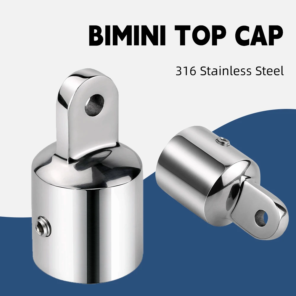 AndyMarine Bimini Top Cap 316 Stainless Steel Top Caps Marine Hardware Boat Accessories Bimini Top Eye End