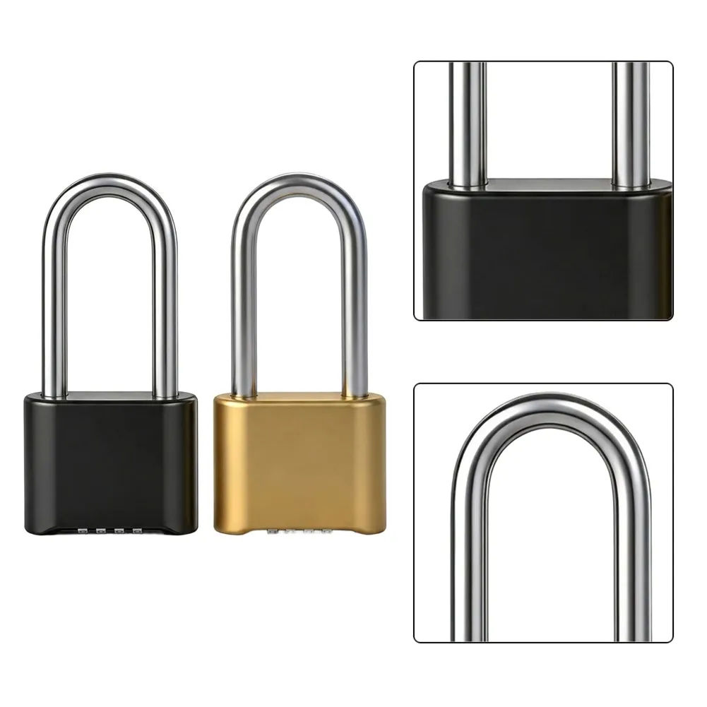 Combination Padlock Zinc Alloy Weather Resistant Cut 2 Pack For Locker Gate Fence Door Locks Hardware