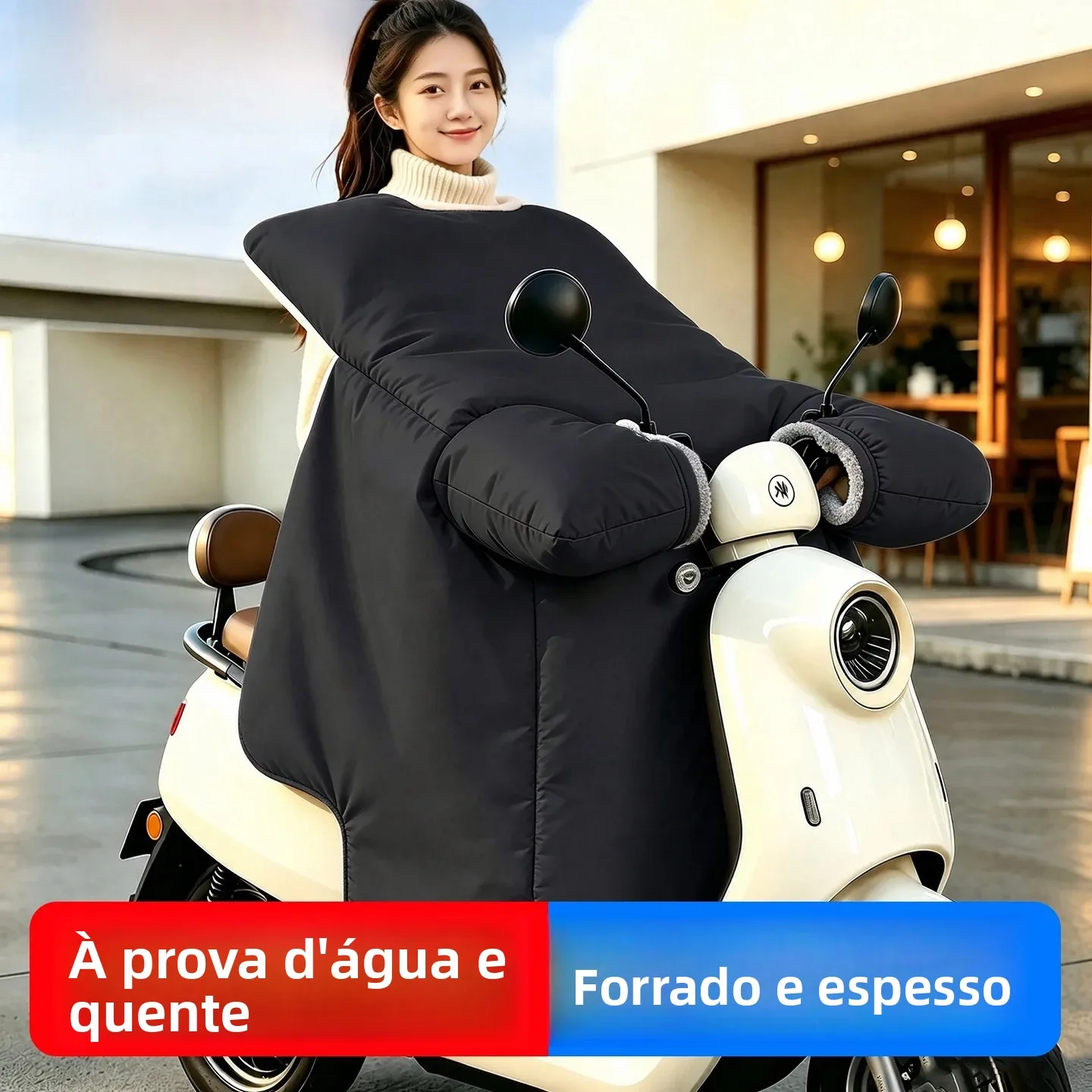厚手冬用電気自動車防風ブランケット-ミルクベルベットフリース一体型-特厚防水-新型2026