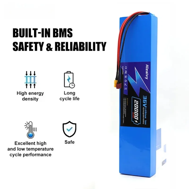 

Aleaivy 36V 10S4P 20000mAh 42v Electric Scooter Battery Pack 18650 Lithium M365 Electric Scooter 36v 350W 500W Battery