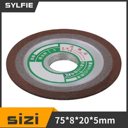 75mm Dia One Tapered Side Plain Resin Diamond Grinding Wheel Cutter Grinder