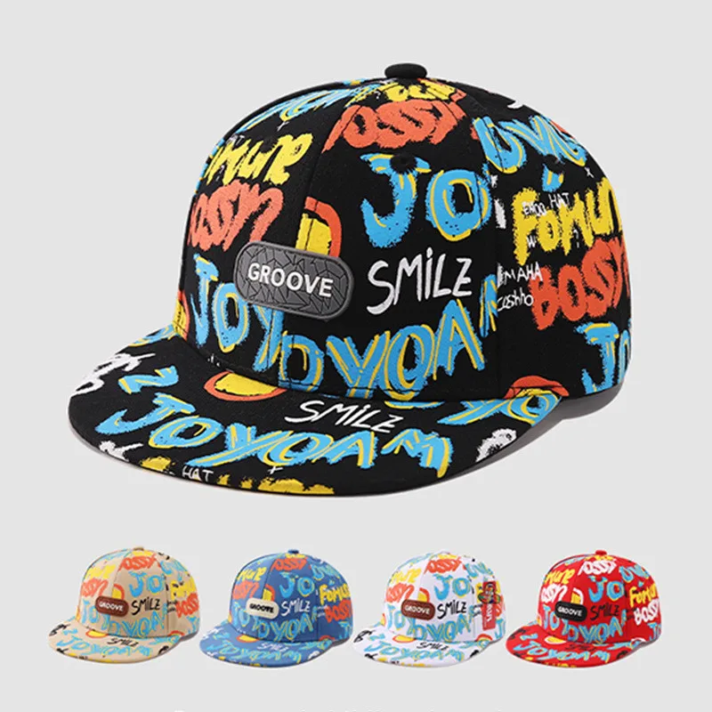 2024 New Kids Baseball Cap Boy Girl Snapback Hip Hop Cap Fashion Letters Children Baby Cap Adjustable Sun Hat For 3-10Y