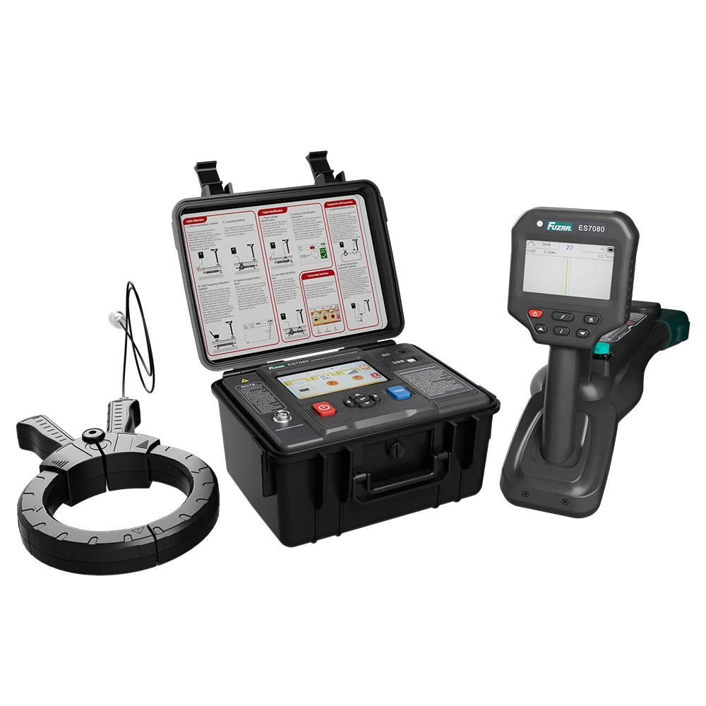 New ES7080 Underground Utility Cable Locator Wire Path Depth Current Direction Tester Intelligent Pipe Pipeline Detector