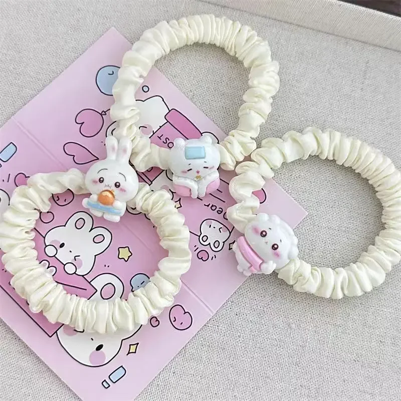 Bonito Chiikawa desenhos animados cabelo corda, Kawaii animado Headband, elástico pequeno, Kawaii presente, Hachiware