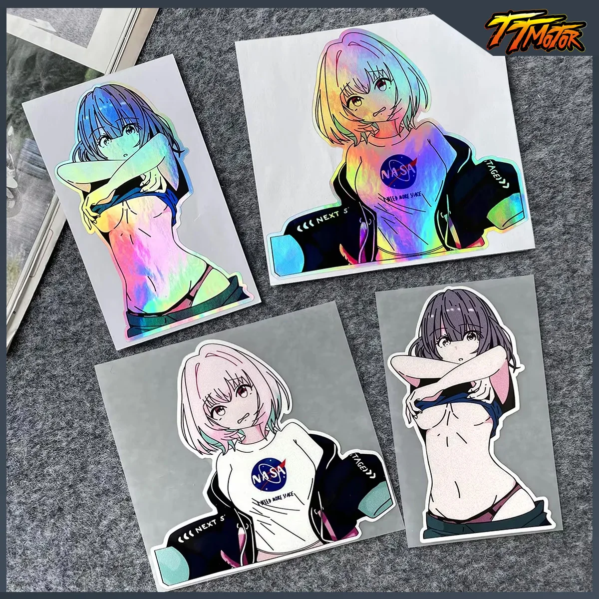 

JDM японское аниме мультфильм сексуальная красота девушка наклейка светоотражающие виниловые наклейки автомобильные аксессуары для мотоциклов авто наклейки для скутера