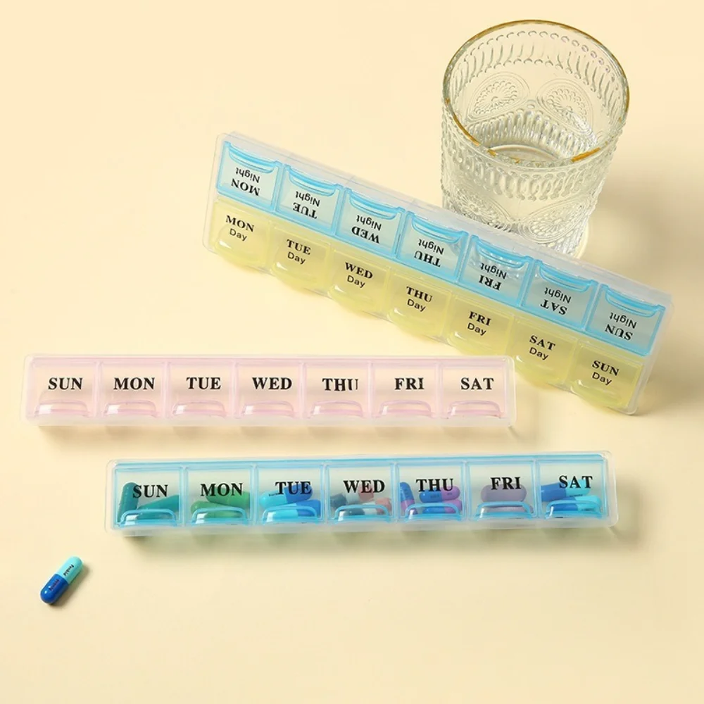 Hot Weekly Premuim Portable 7/14/21/28 Grids 1/2/3/4 Times A Day Pill Storage Cases Box Organizer for Vitamins Medicine Fish Oil