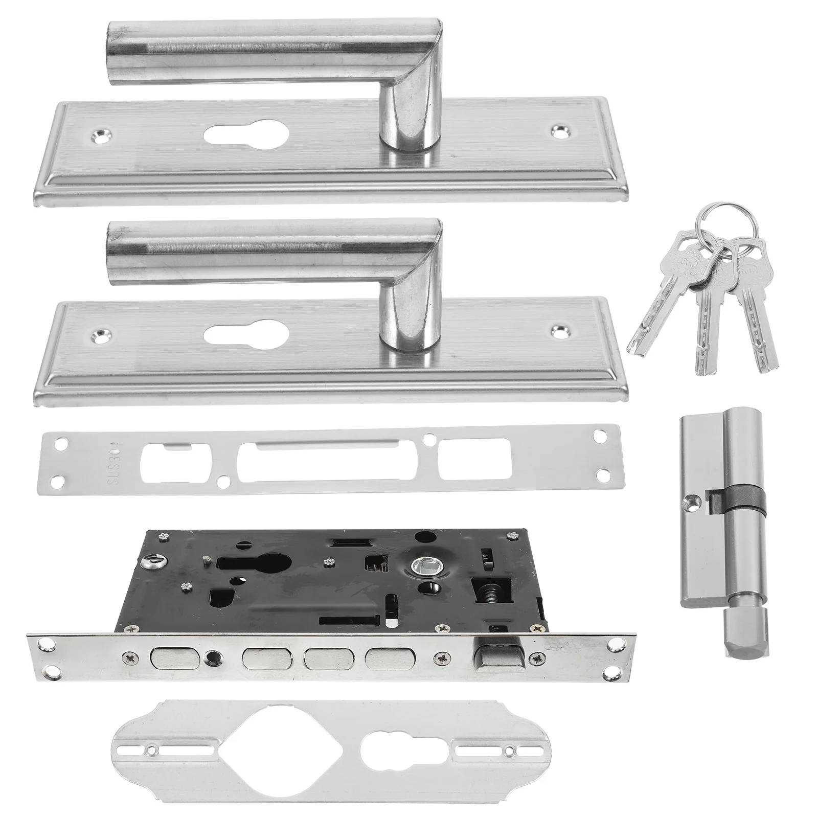 

Silent Lock Keys Stainless Steel Interior Front Replacement Set Interior Door Locking H Door Hardware