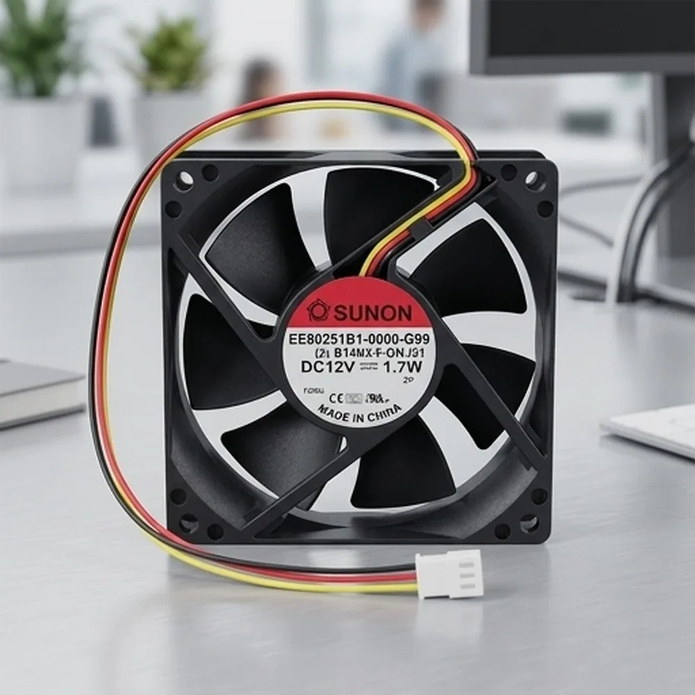 For SUNON EE80251B1-0000-G99 8025 12V 1.7W 8CM 3-Pin Inverter Cooling Fan