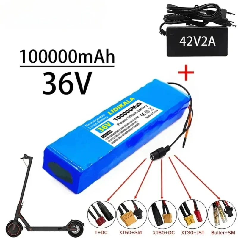 Elektroroller 36V 10S2P 100Ah 18650 Akkupack 500W 36V Lithium-Ionen-Akku