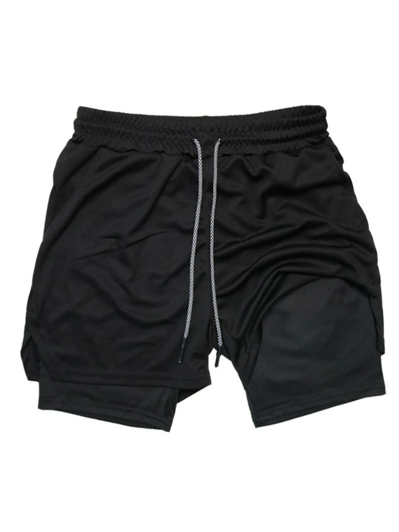 

Men's double-layer fitness shorts, men's gym training 2-in-1 sports shorts, quick drying multi-color camouflage summer selection