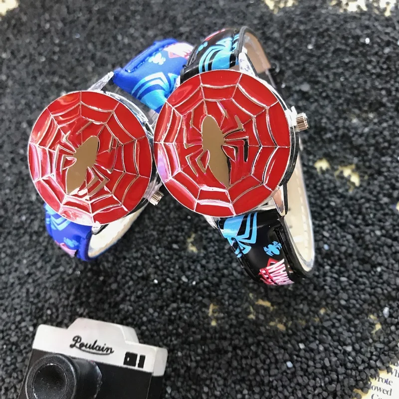 Jam tangan anak laki-laki, Marvel Spider Man The Avengers Captain America Iron kartun Flip anak-anak Disney Quartz, jam tangan anak muda, pelajar, remaja