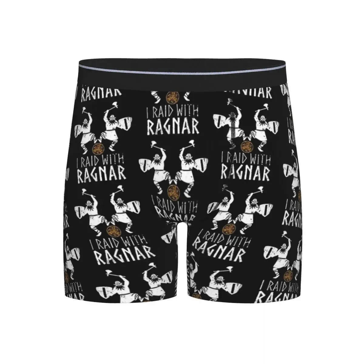 

Long Boxer Underpants Shorts Viking Warrior I Raid With Ragnar, Viking Rune Panties Men's Soft Underwear for Homme Man Boyfriend
