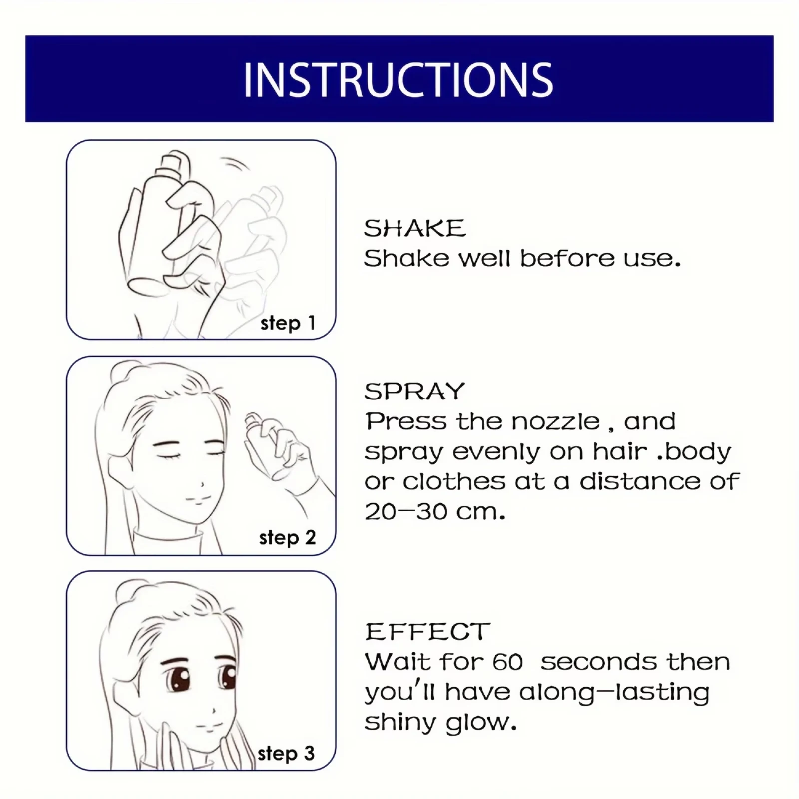 Shimmer Glitter Body Spray with Keratin & Biotin – Sparkling Glitter Spray for Extra Shine and Glamour – 100g view 5