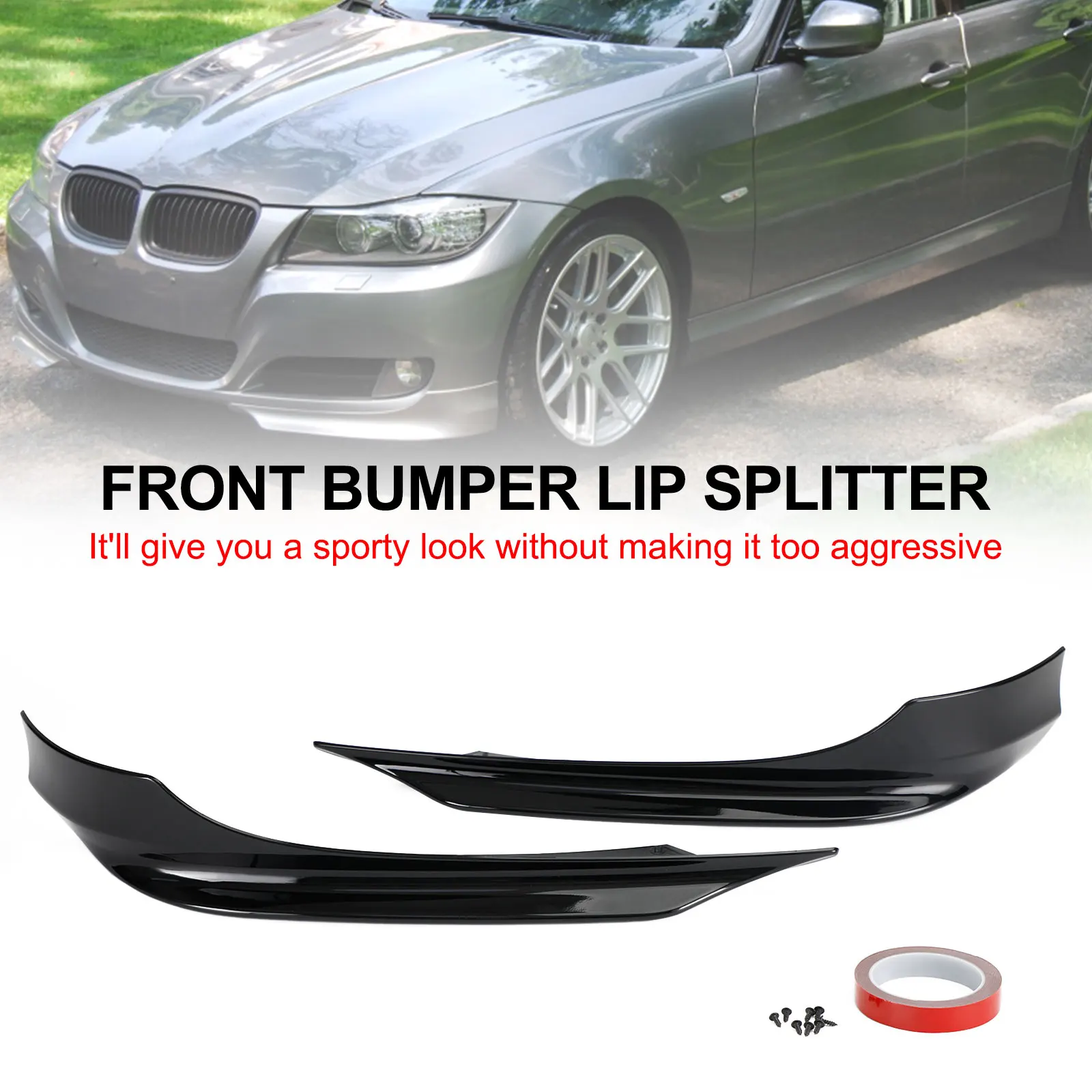 

Artudatech Front Bumper Lip Splitter Spoiler Fit BMW 3 Series E90 2008-2012 LCI PP