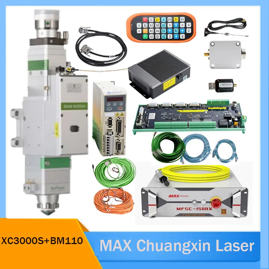 Chuangxin MAX laser source Raycus laser source cutting version, laser cutting system XC3000S automatic cutting head BM110