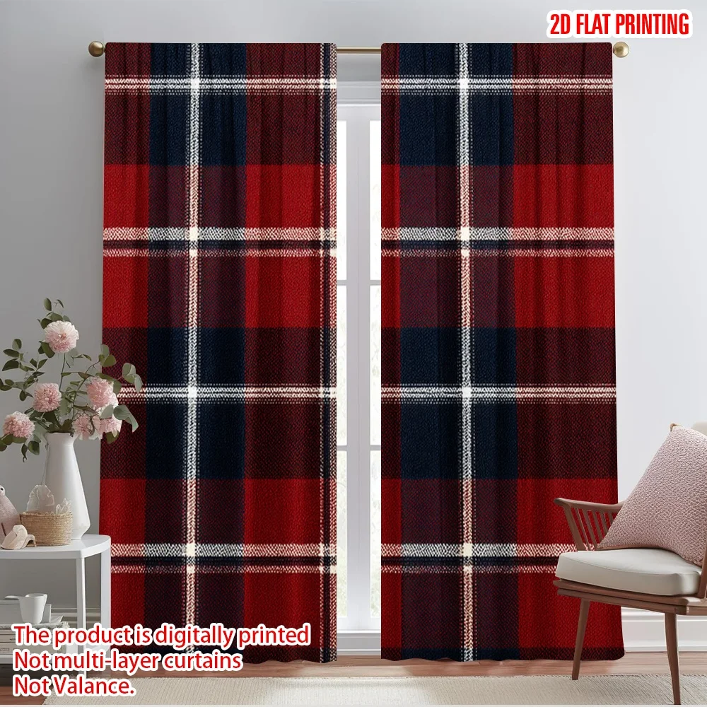 

2pcs,2D plane printing Pattern Curtains Sleeping Orange Cat in Santa Hat Polyester Fabric (without rod) Decorations Inside Use