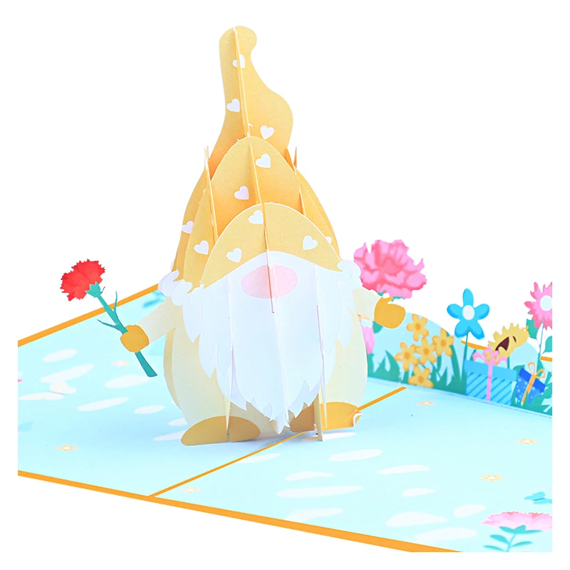 

3D Faceless Doll Pop Up Greeting Card for Mother's Day, Party Invitation, Thinking of You, Wife Anniversary, Birthday Gift