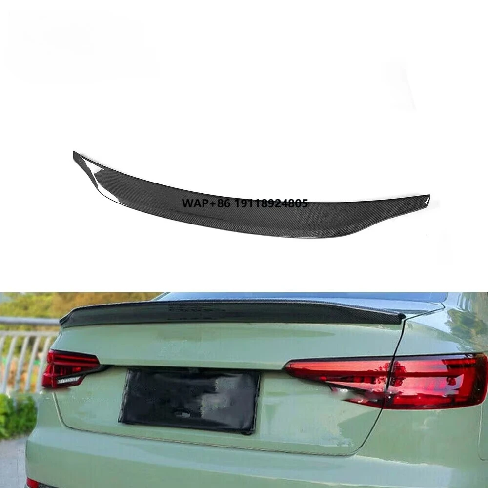 

High Quality Rear Spoilers For A4 B9 Sline S4 Sedan 2017-20 Real Carbon Rear Trunk Spoiler Boot Wing