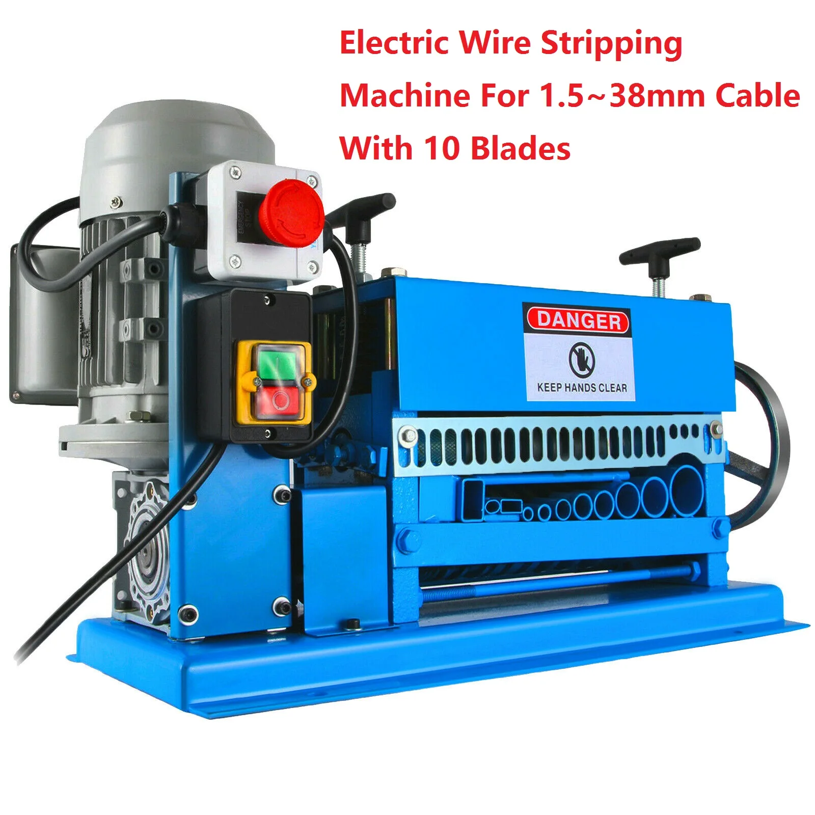 10 Blades Electric Wire Stripping Machine Copper Recycle 1.5~38mm Cable Stripper Portable Cable Stripper For Copper Recycling