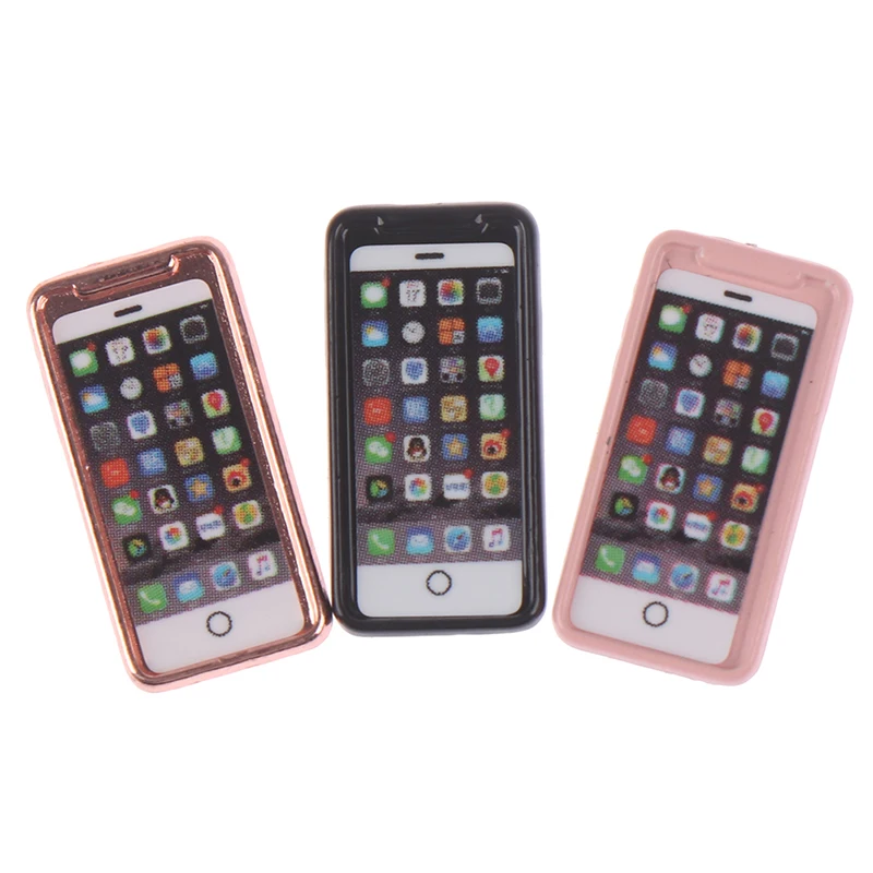 1/12 مقياس الهاتف دمية لعبة صغيرة 1 قطعة اكسسوارات غرفة المعيشة المطبخ