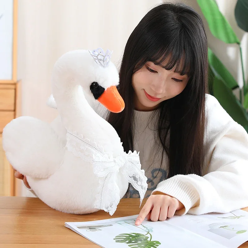 Korona Czarny Łabędź Lalka Zabawka Łabędź Nosić Korona Pluszowa Zabawka Wypchana Wróżka Czarny Łabędź Dziewczyna Lalka dla dziecka Prezent urodzinowy Ślub