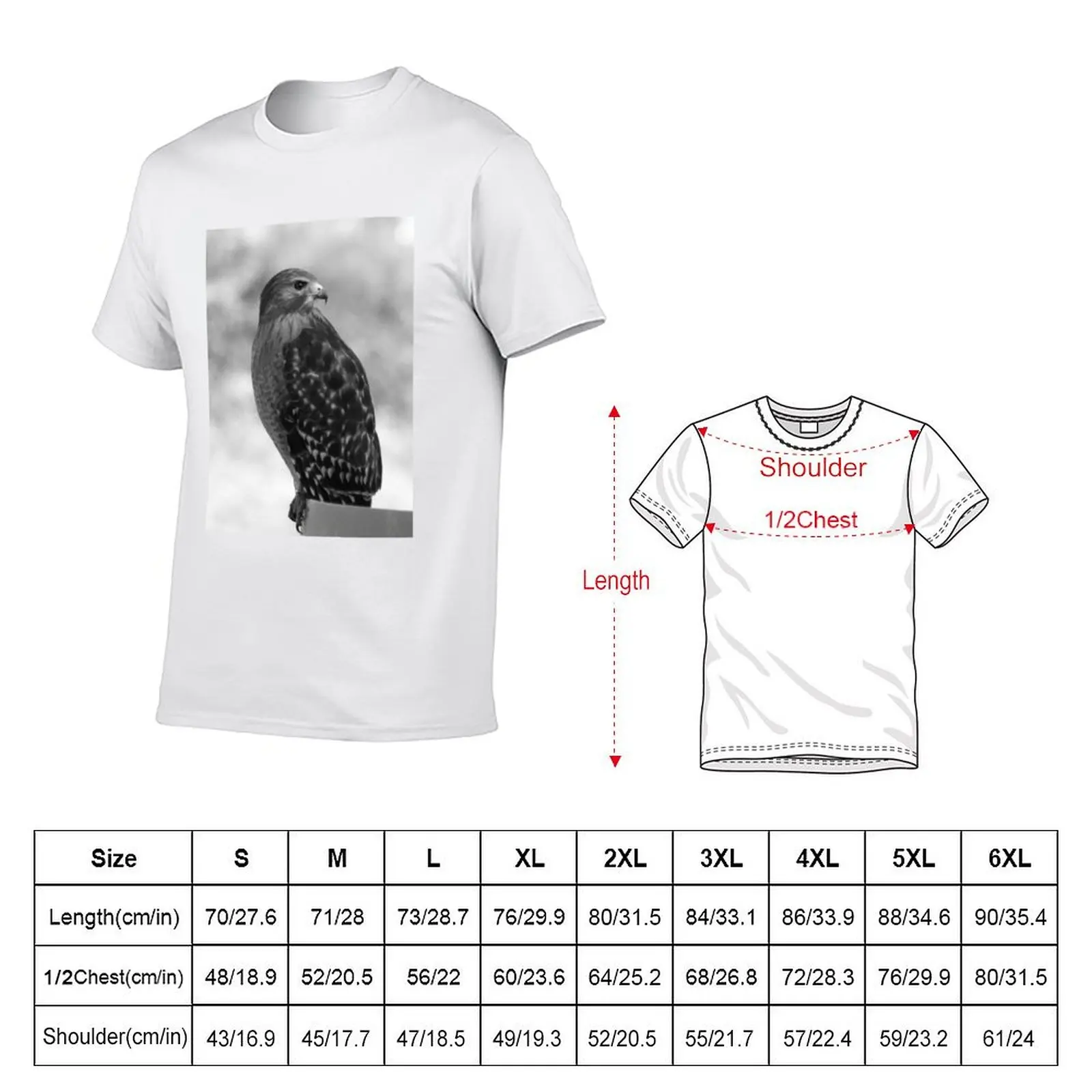 Hawk in Profile T-Shirt rapper graphic tees Louboutins oversized t shirt men