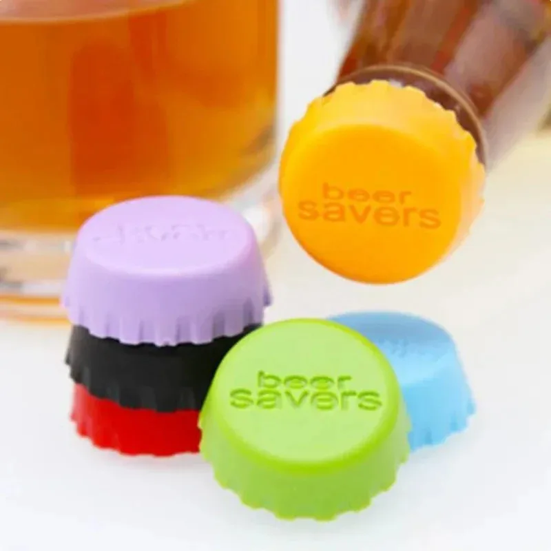 6-54Pcs Silicone Beer Bottle Cap Preservative Cover Bottle Cover Vinegar Soy Corktail Lid 3cm Wine Stopper Bar Accessories