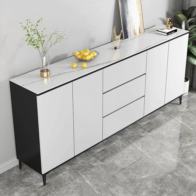 Rock slab dining side cabinet, living room integrated against the wall side cabinet, Nordic kitchen cupboard, wine cabinet