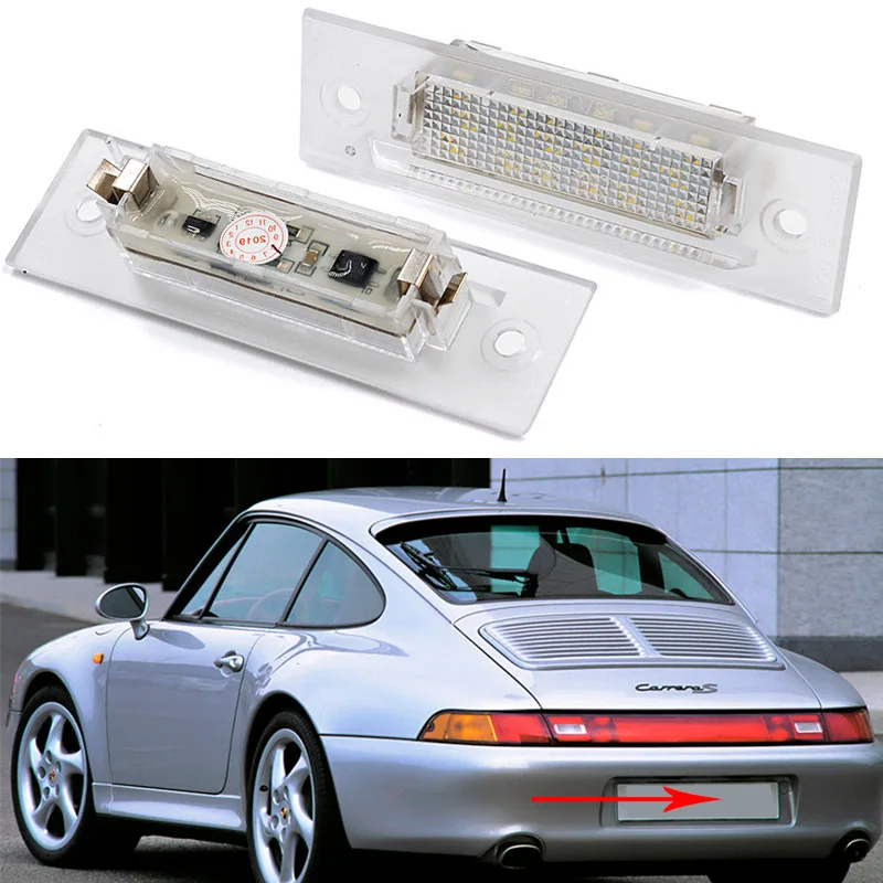 2x For Porsche 964 968 Boxster 986 993 996  White Led License Plate Lights OEM: 9646316200101C 96463162001