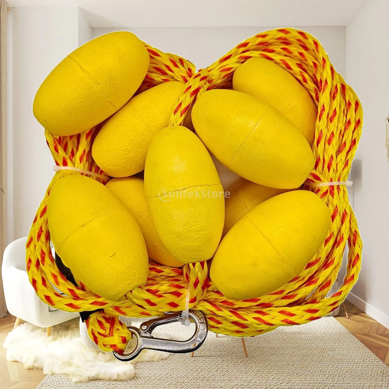 

Water Sports Tow Rope 60ft Heavy Duty Tube Float Harness Equipment for Tubing and Waterskiing