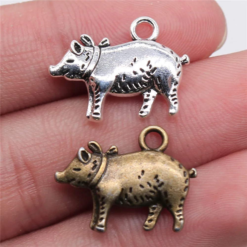Pig Sheep Farm Animal Charms Pendant Country Style Jewelry Parts Pendant Charms For Jewelry Making Bracelet Necklace Craft Bul