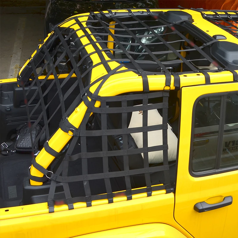 Roof Top Cargo Restraint System Net Trunk Net For Wrangler 2018-2021 JL JLU 4 Door JL Unlimited Rubicon Sahara X Sport