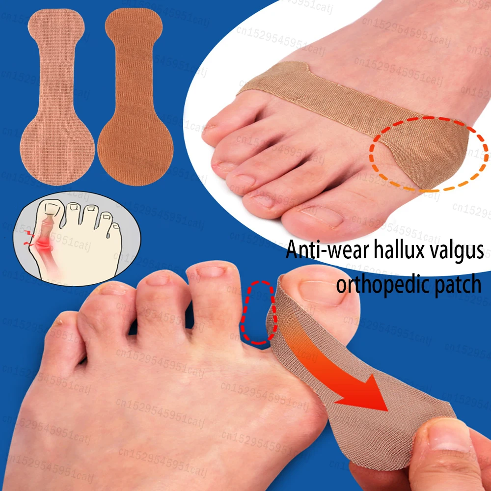 Hallux Valgus Orthodontic Patch Big Toe Separator Anti-wear Toes Correction Pad Sports Protective Joint Fixation Patch Foot Care