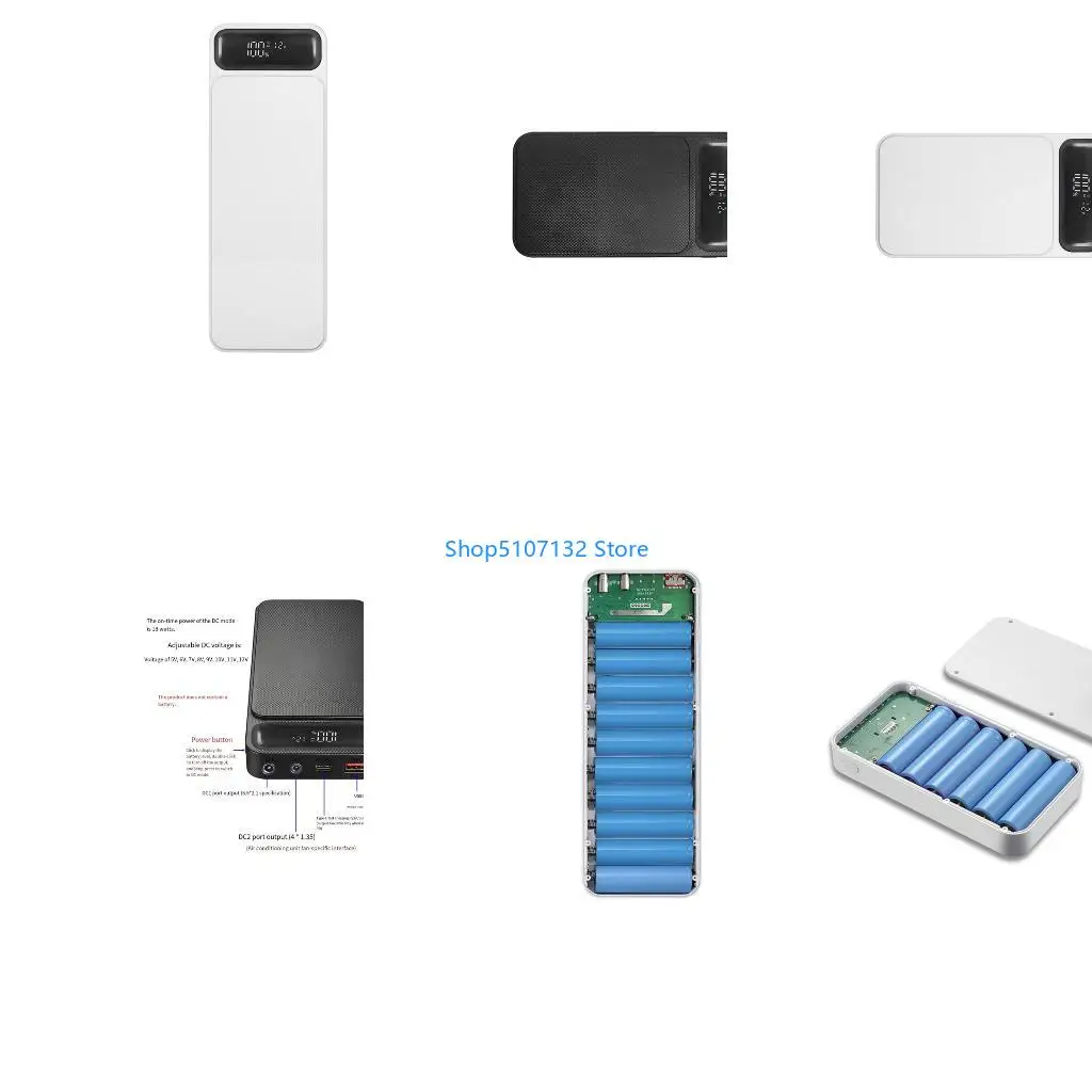 87HD 6/8/10Slot 18650 Battery Holder Case No Welding Design High Capacity PowerBank Shell Featuring Quick Charging Technology