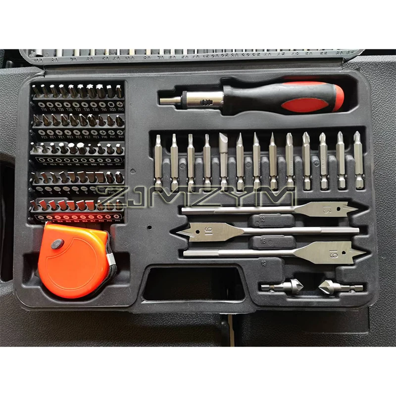 Multifunctional Drill Bits Set, Metal and Wood Drilling Tools, Manual Household Kit, Combination Tools, 109Pcs