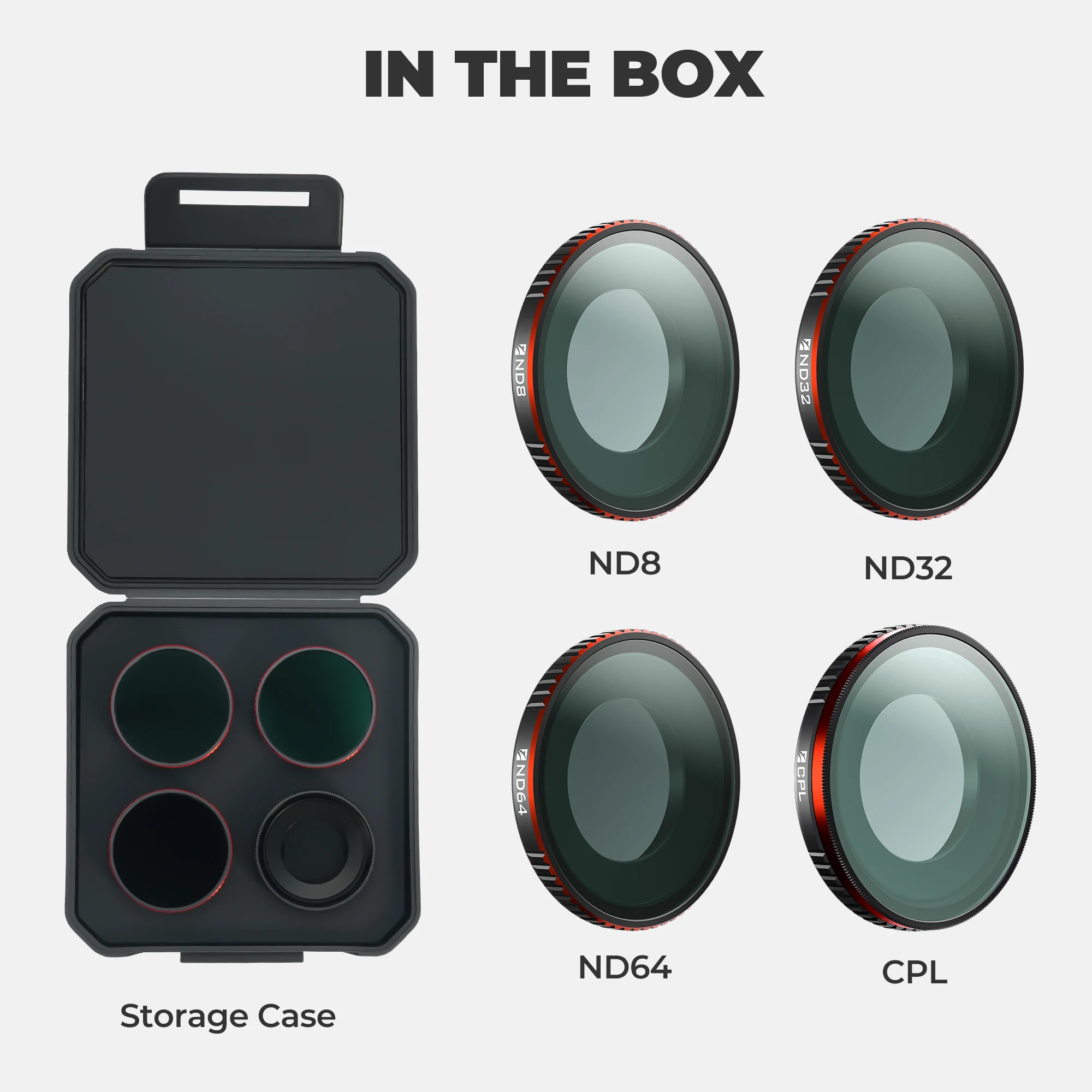 Freewell Standard Day ND Filter Kit 4 Pack ND8,ND32,ND64 and CPL Camera Filters for Insta360 GO Ultra Photography Accessories