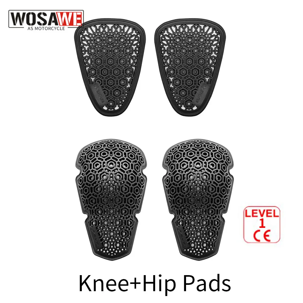 

WOSAWE CE Certified Moto Knee Pads Crotch Board Pants Insert Hip Protectors Motorcycle Trousers Protective Inside Knee Guard