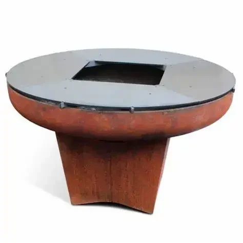 Factory Price Outdoor Garden BBQ Fire Pit Grill Weathering Corten Steel with Enclosed Stand for Cooking and Braising