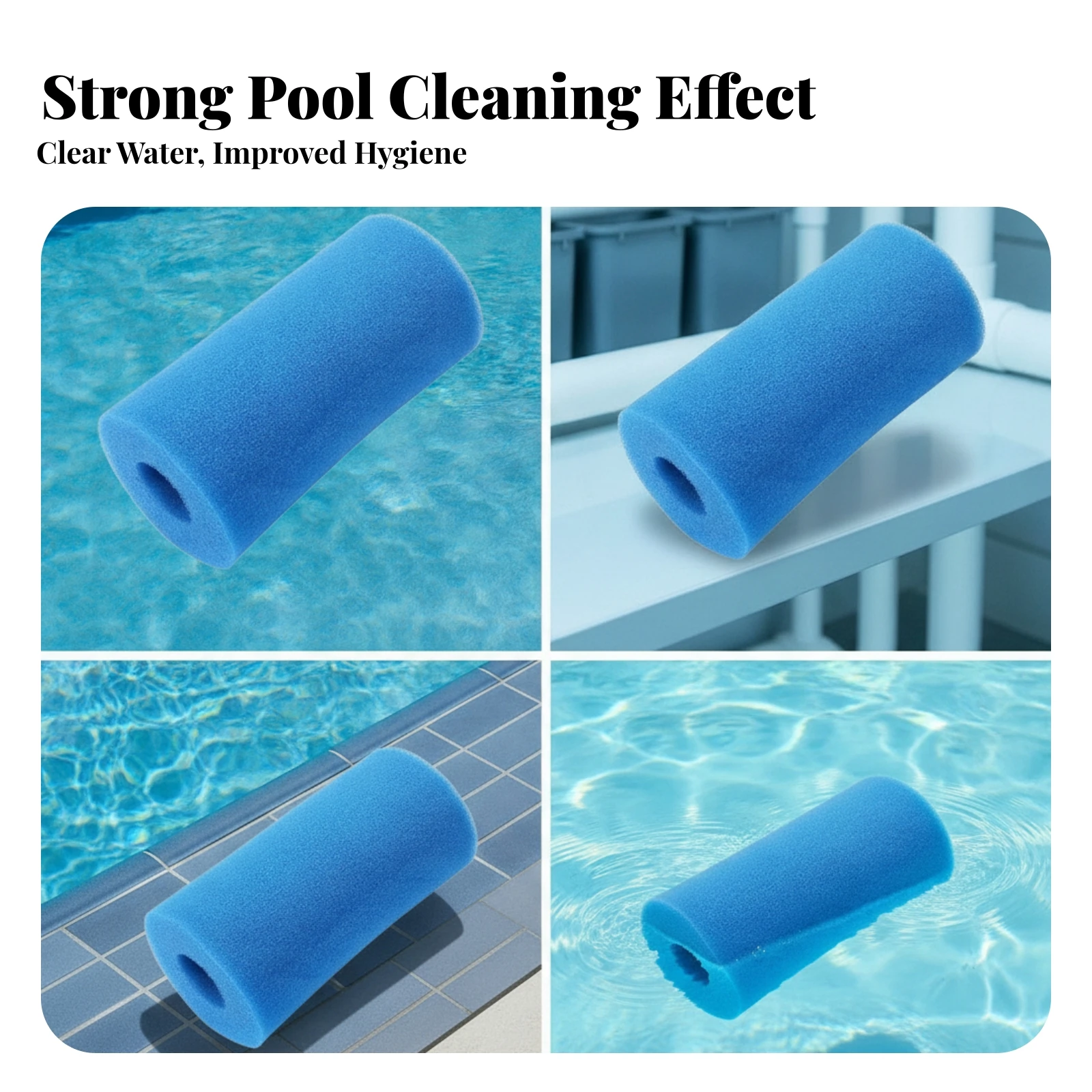 Pool Cleaner Filter Sponge Porous Pool Filter Sponge Central Hole