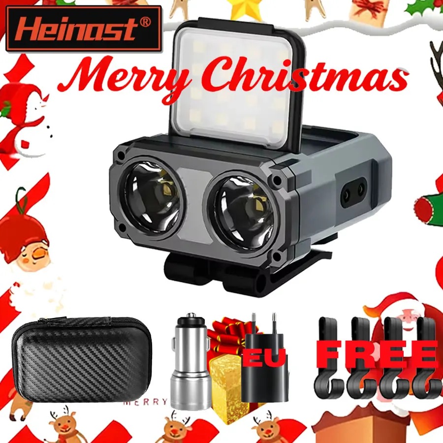 Portable Rechargeable Headlamp LED Clip On Cap Lamp Smart Sensor Flashlight Waterproof Hat Light Headlamp For Fishing Reading