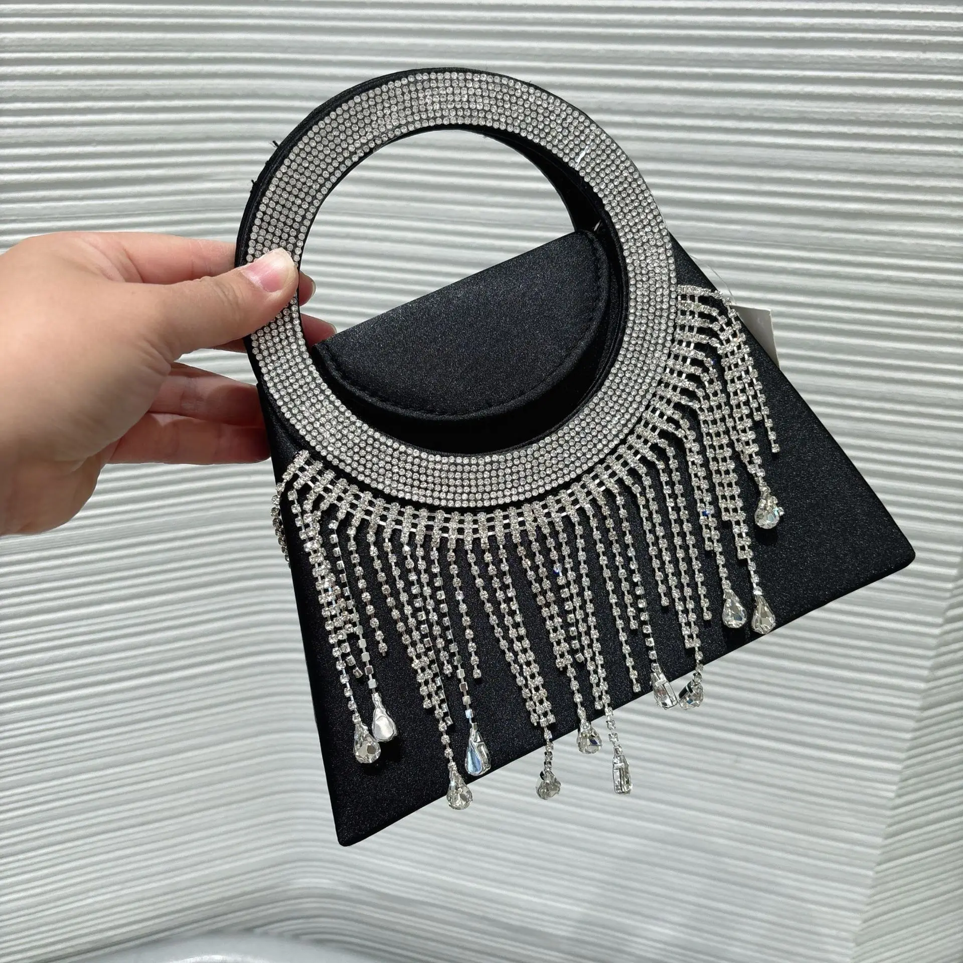 Original Designer Brand Female Bag Full of Multi-layered Tassel Necklace Fashion Luxury Rhinestone Bags for Women
