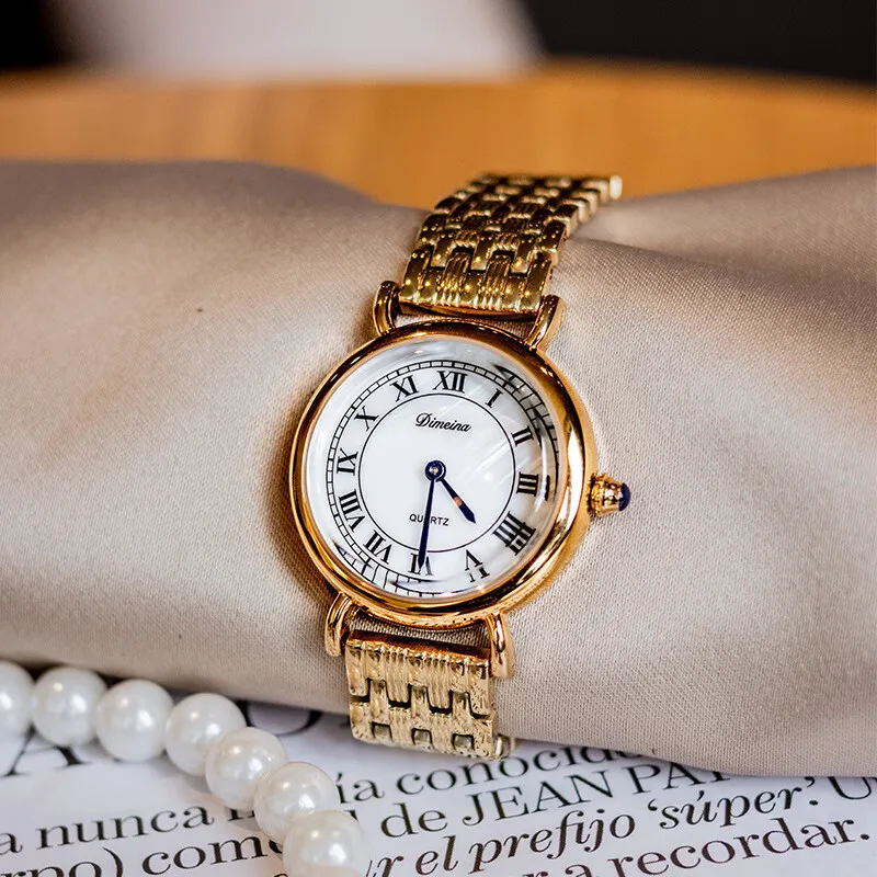 

Exquisite women's wristwatch, vintage leather strap watch, antique women's watch, high-quality watch, birthday gift for women.