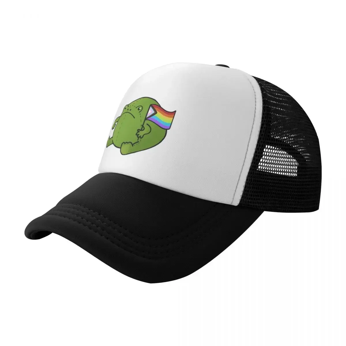 ricky rain frog progress pride flag Baseball Cap Hood Fishing cap Women Hats Men's