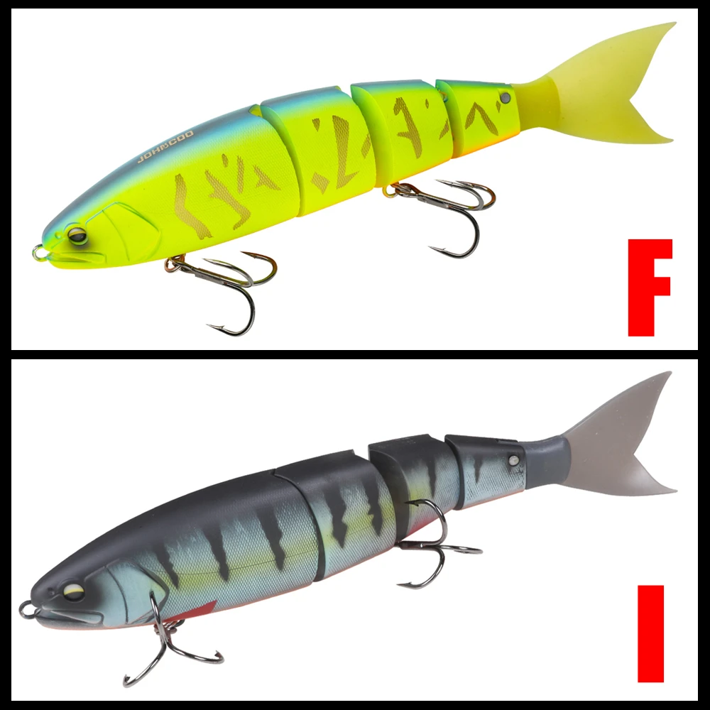2 Stück/Set Riesiger Angelköder 250mm Sinkender Swimbait 4-teilig Gelenkiger Köder für Bass und Wels Harter Swimbait – Detail 14